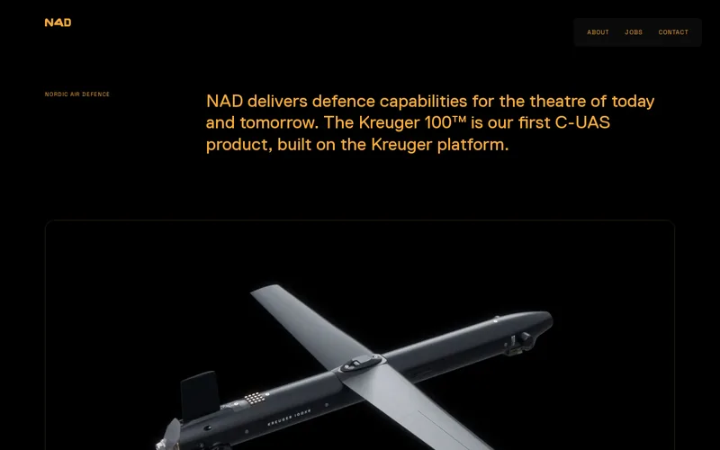 Website snapshot for Nordic Air Defence