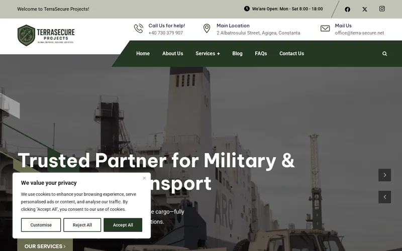 Website snapshot for TerraSecure Projects
