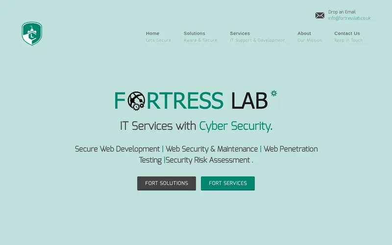 Website snapshot for Fortress Lab