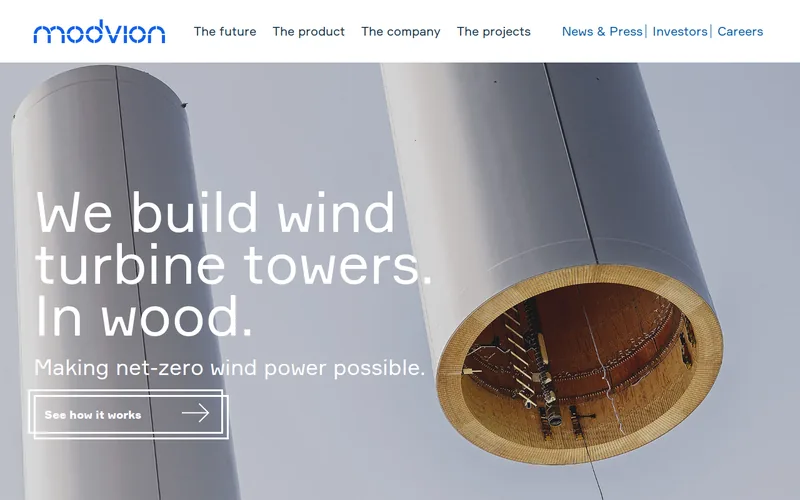 Website snapshot for Modvion