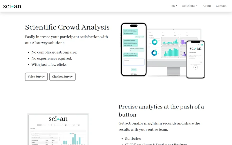 Website snapshot for sci-an GmbH
