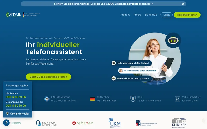 Website snapshot for Telefonassistent