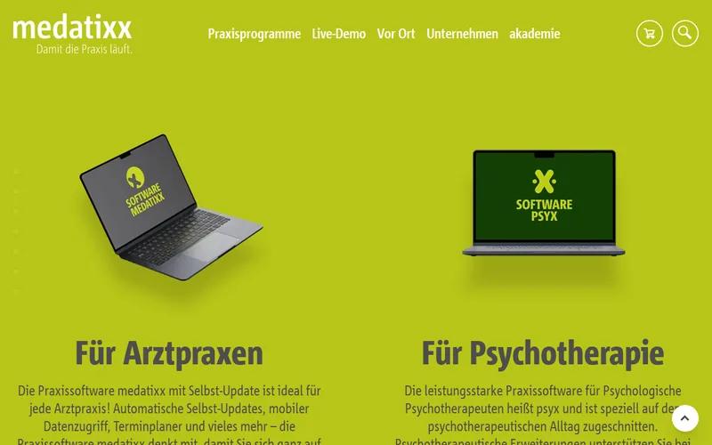 Website snapshot for medatixx