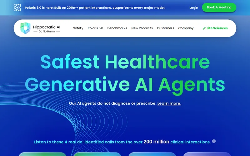 Website snapshot for Hippocratic AI