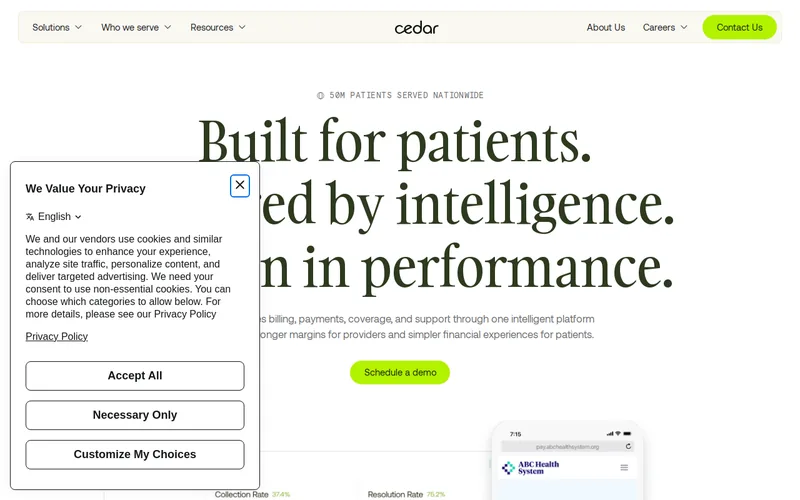 Website snapshot for Cedar