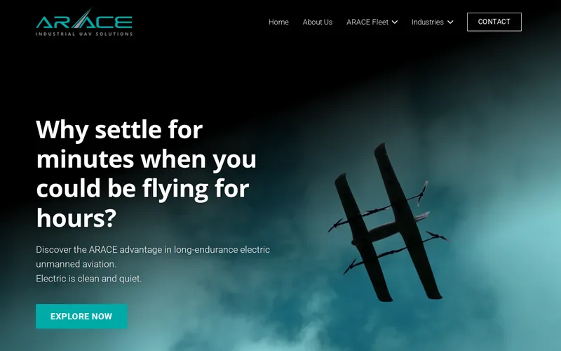 Website snapshot for Arace UAS