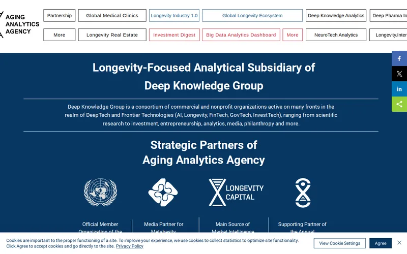 Website snapshot for Aging Analytics Agency