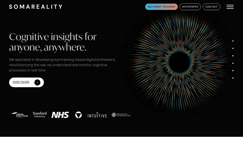 Website snapshot for SOMAREALITY