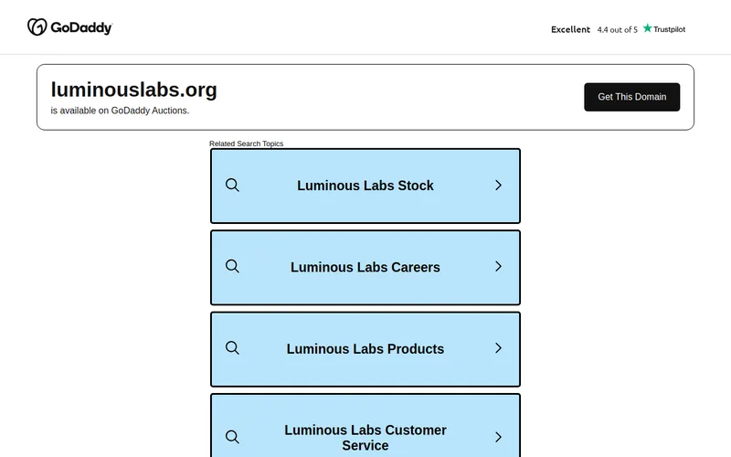 Website snapshot for Luminous Labs