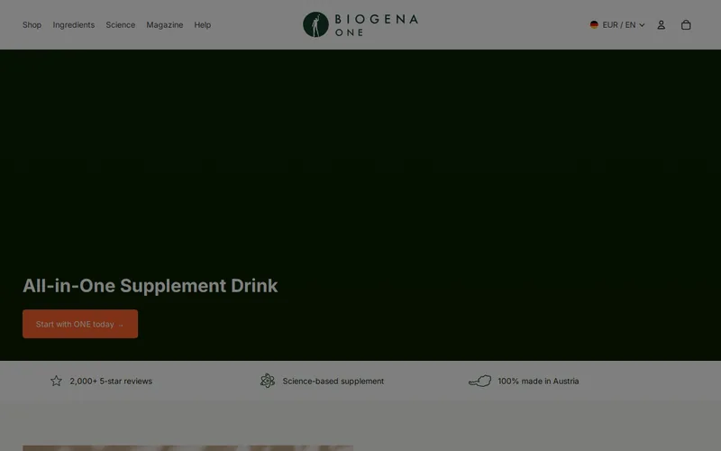 Website snapshot for BIOGENA ONE