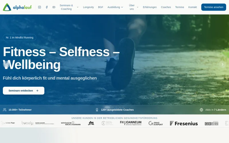 Website snapshot for Alphalauf