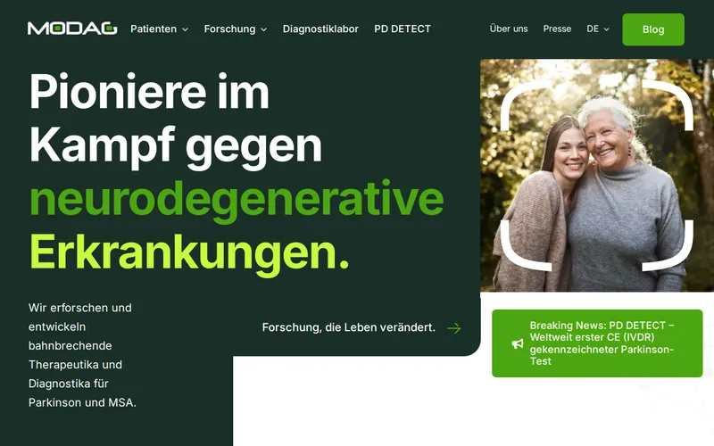 Website snapshot for MODAG GmbH