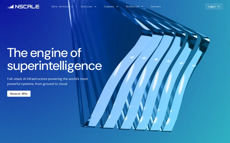 Website snapshot for NScale
