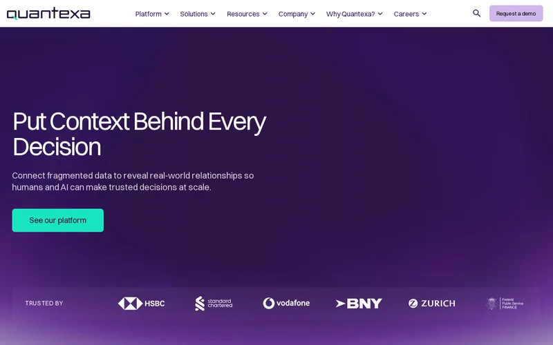 Website snapshot for Quantexa