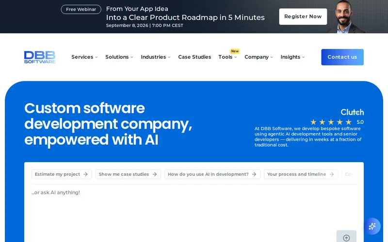 Website snapshot for DBB Software
