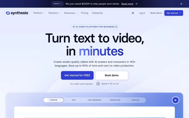 Website snapshot for Synthesia Limited
