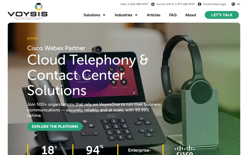 Website snapshot for Voysis