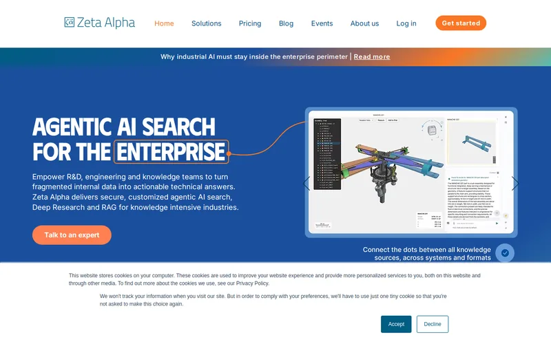 Website snapshot for Zeta Alpha