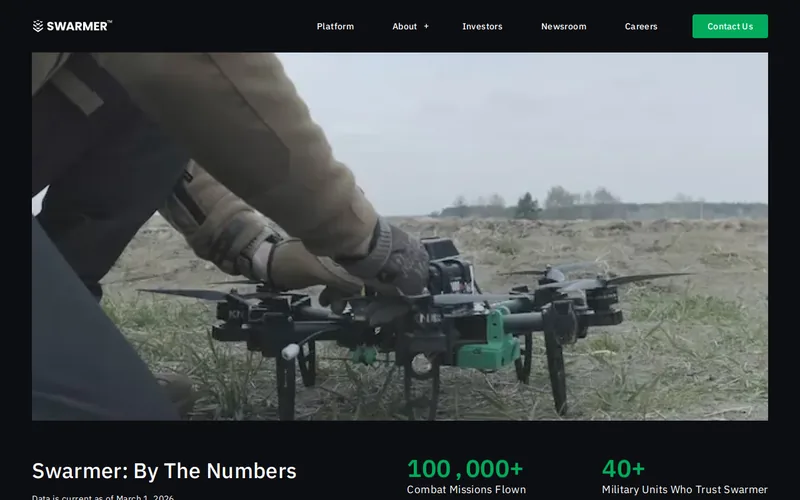 Website snapshot for Swarmer