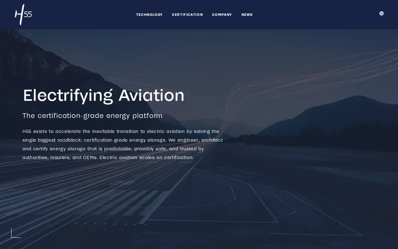Website snapshot for H55