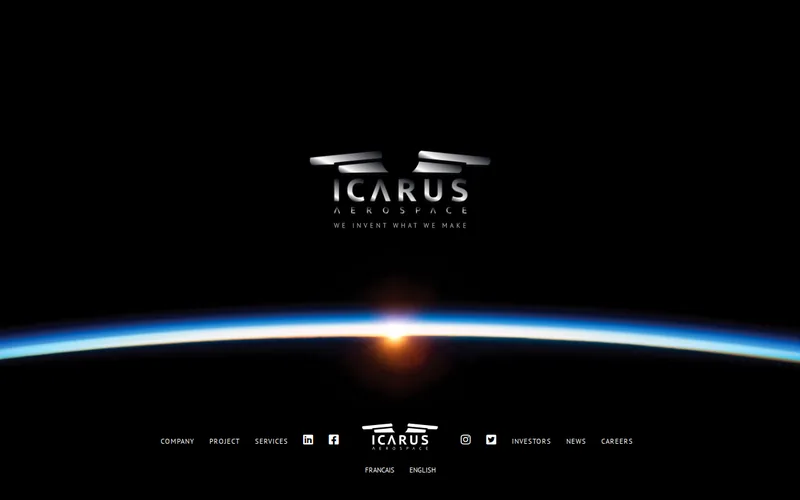 Website snapshot for Icarus Aerospace