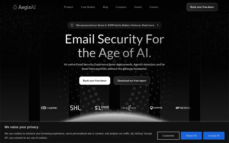 Website snapshot for Aegis AI