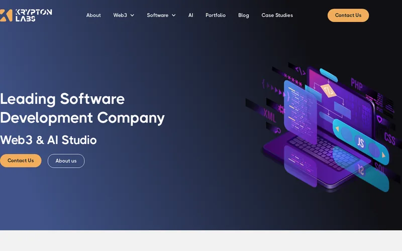 Website snapshot for Krypton Labs