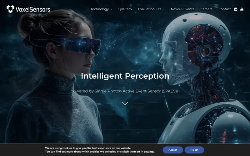 Website snapshot for VoxelSensors