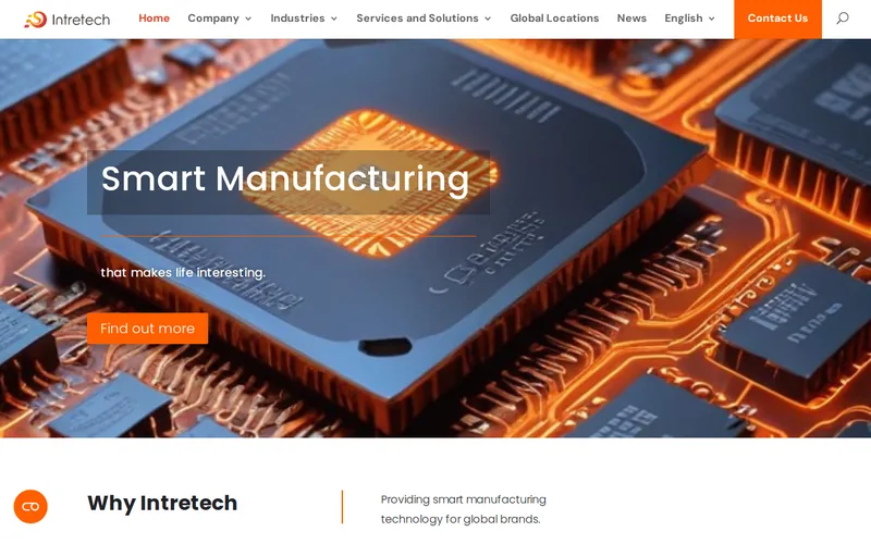 Website snapshot for Intretech Inc.