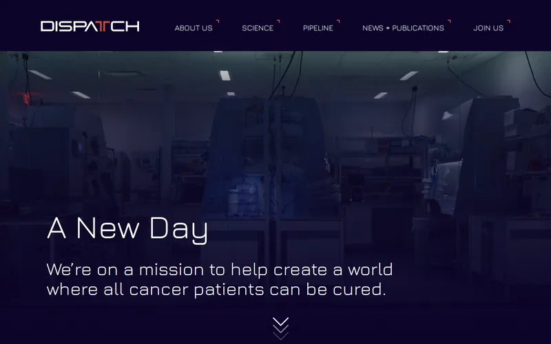 Website snapshot for Dispatch Bio