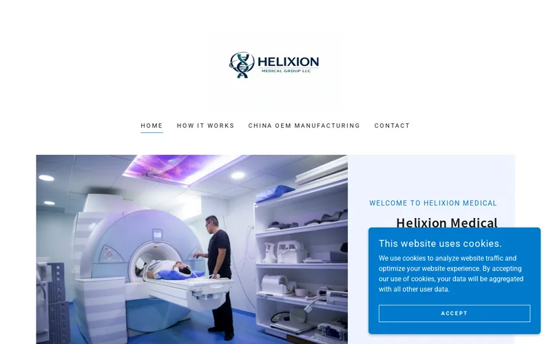 Website snapshot for Helixion Medical Group LLC