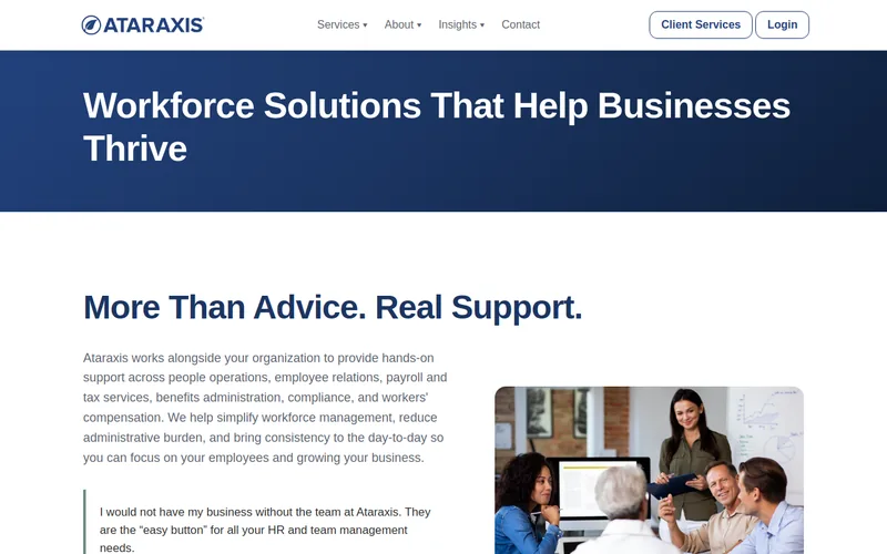 Website snapshot for Ataraxis