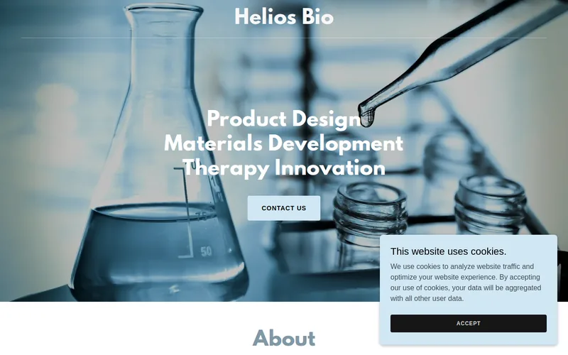 Website snapshot for Helios Bio