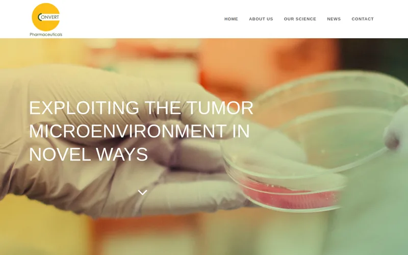 Website snapshot for Convert Pharmaceuticals SA