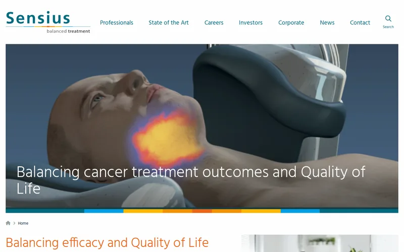 Website snapshot for Sensius