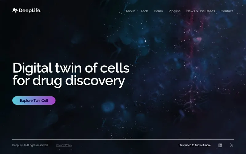 Website snapshot for DeepLife
