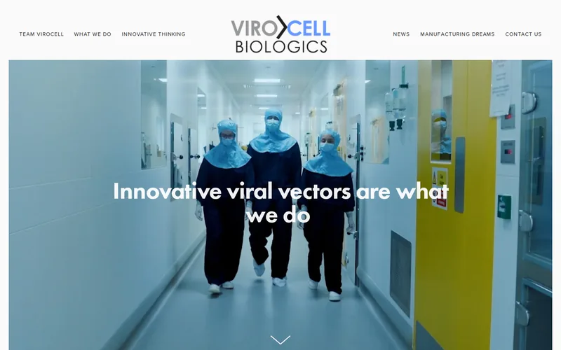 Website snapshot for ViroCell Biologics