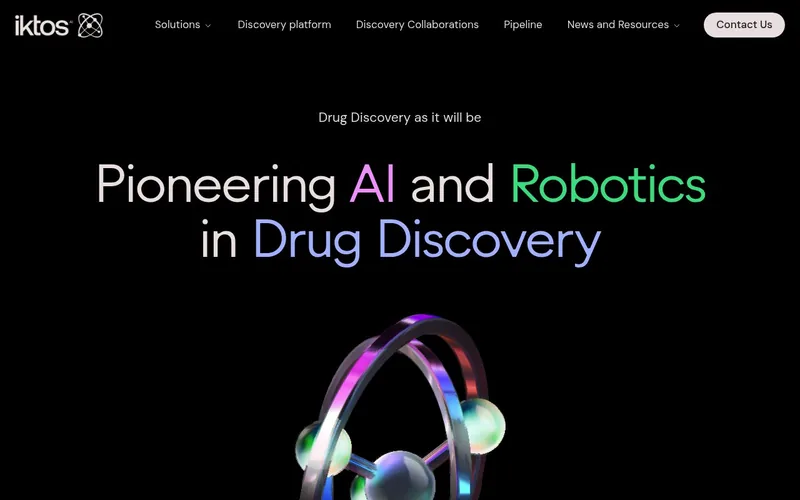 Website snapshot for Iktos