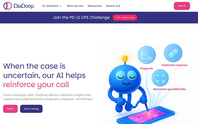 Website snapshot for DiaDeep