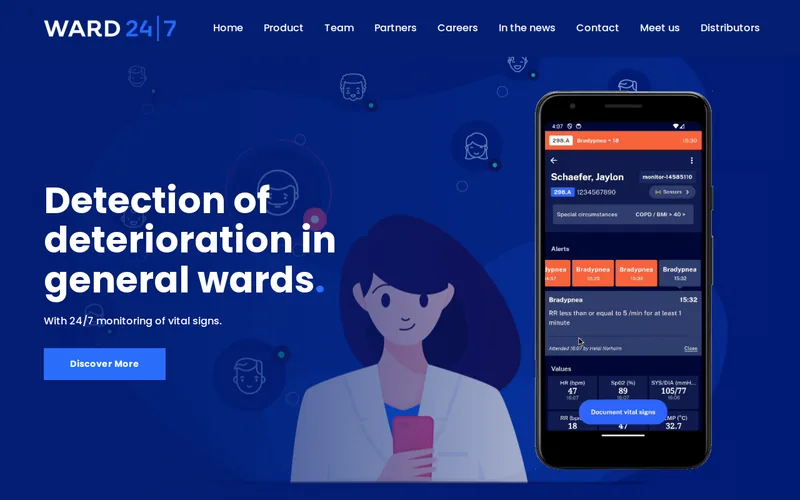Website snapshot for WARD 24/7
