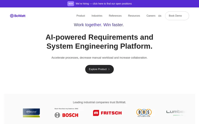 Website snapshot for BoWatt GmbH