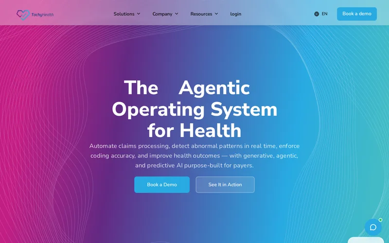 Website snapshot for TachyHealth