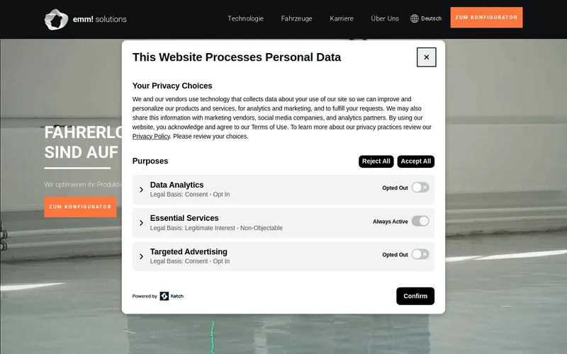 Website snapshot for Emm! Solutions GmbH