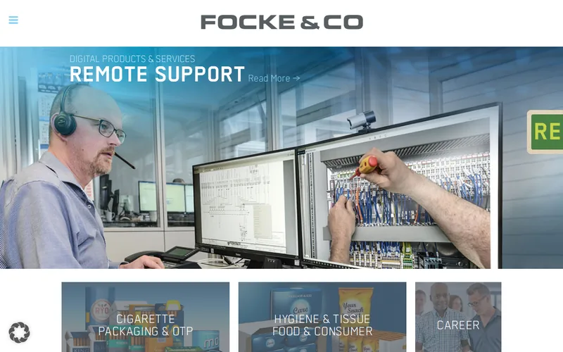 Website snapshot for FOCKE & CO