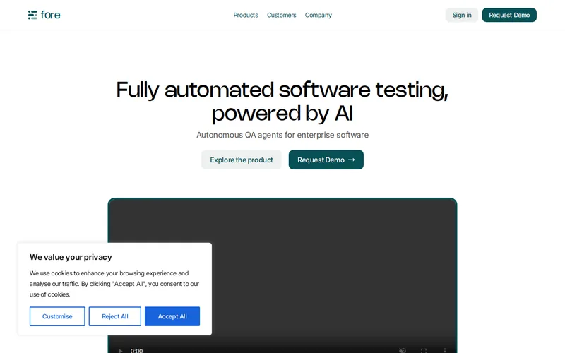 Website snapshot for fore ai