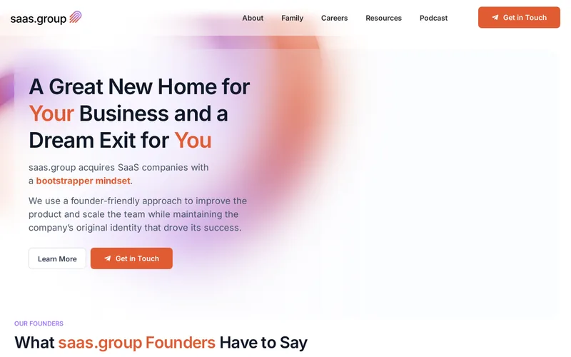 Website snapshot for saas.group