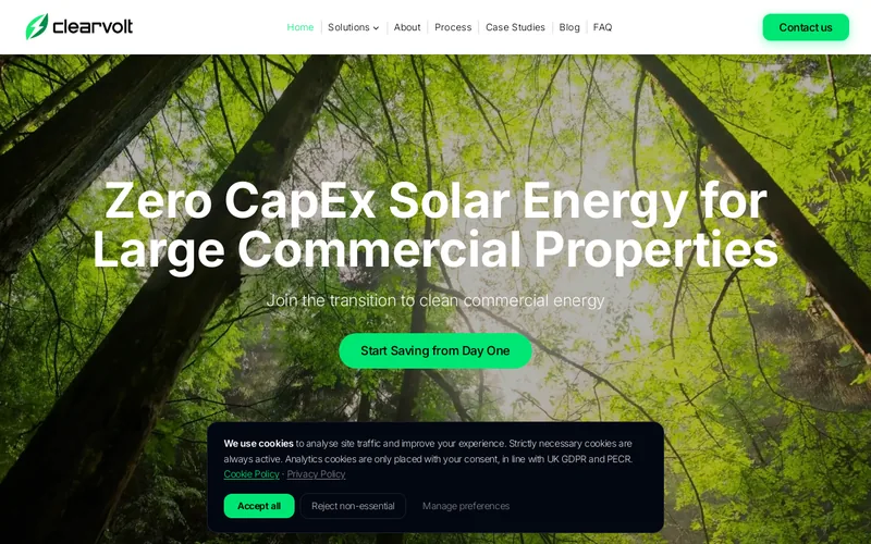 Website snapshot for Clearvolt