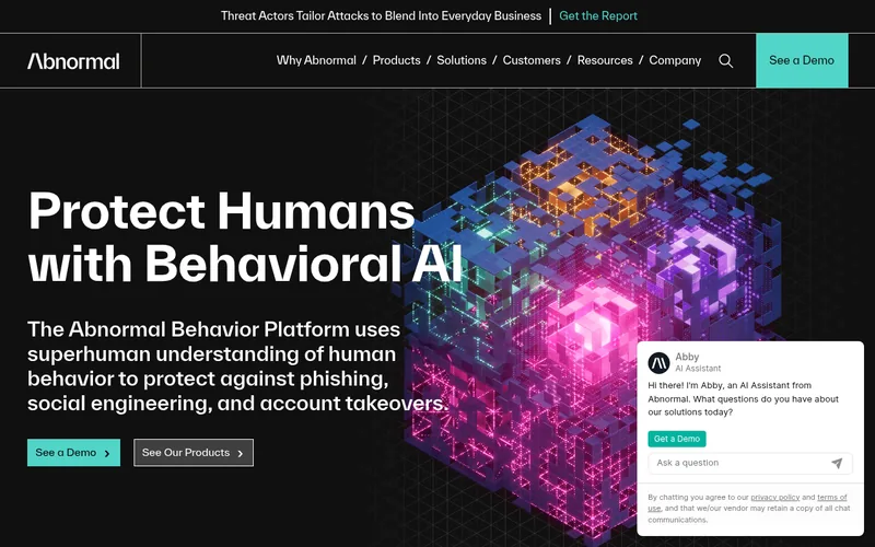 Website snapshot for Abnormal