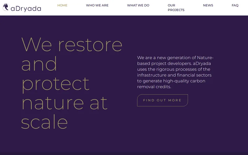 Website snapshot for aDryada