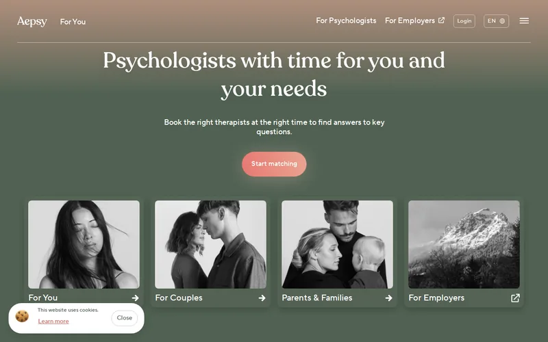 Website snapshot for Aepsy
